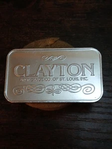 Vintage & Rare Clayton Brokerage CO.1985 1oz Silver Bar By Tri-State Scarce Bar - Bild 1 von 8