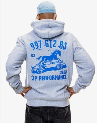 JP Performance HOODIE BLUE STALLION Neu Grau M Porsche GT2 RS 997 - Bild 1 von 4
