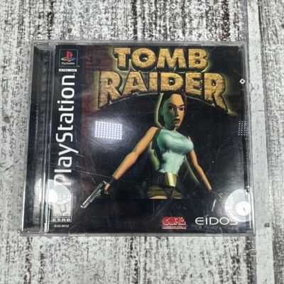 Винтаж! Tomb Raider (Sony PlayStation 1, 1996) Black Label Edition в коробке Руководство - Изображение 1 из 4