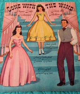 VINTAGE UNCUT 1940 GONE WITH THE WIND PAPER DOLLS~#1 TOP REPRODUCTION~#1 SELLER - Picture 1 of 11