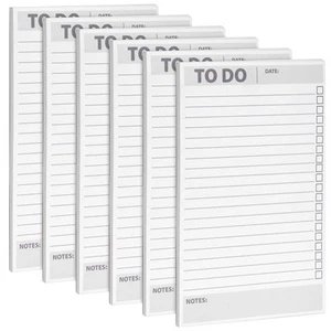6 Pack To Do List Notepads, Daily Reminder Checklist (8.5 x 5.5 In, 60 Sheets... - Picture 1 of 9