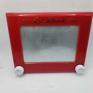 Etch A Sketch Magic Screen Toy Red Frame Vintage Retro Spin Master Toy - Picture 1 of 5