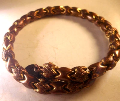 Pulsera de cobre antigua envolvente decorativa Alex And Ani Vintage 66 "Imperio Medina" Foto 1 de 4