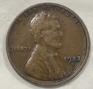 1923-S Lincoln centesimo di grano penny. Bel marrone originale. Condizioni migliori - Foto 1 di 3