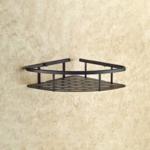 Oil Rubbed Brass Bathroom Corner Shower Wasl Basket Shelves Caddy Storage Kba529 - Picture 1 of 7