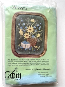 Cathy Needlecraft Heritage Series Blueberry Delight 894 Embroidery Kit w/ Frame - Picture 1 of 3
