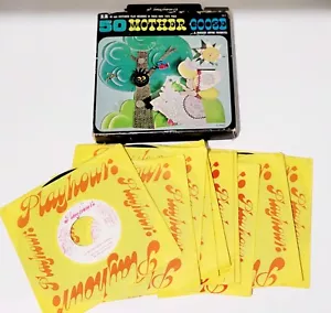 MOTHER GOOSE Records 1960s 45rpm - Set of 12 w/Original Box - 50 Songs Vintage - Picture 1 of 9