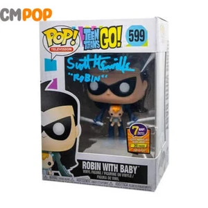 Robin with Baby - #599 - Funko Pop! - Television - Teen Titans Go - Signed by Sc - Picture 1 of 1