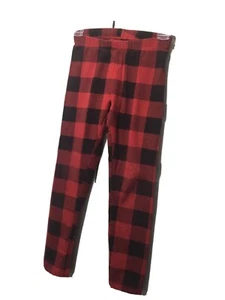 Cat & Jack Girl’s Leggings - Red Black Checkered - Durable Knee - Size 6-6x - Picture 1 of 5