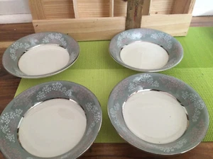 Castleton China "Lace" desert bowls set of 9 mint 5'' - Picture 1 of 8