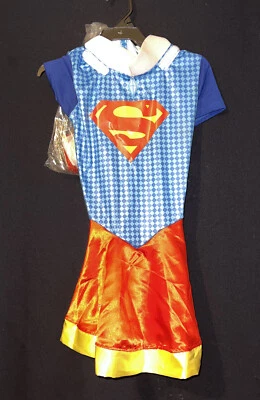Nuevo Sin Etiquetas Niñas DC Super Hero Supergirl Disfraz Vestido Mediano 8-10 Foto 1 de 4
