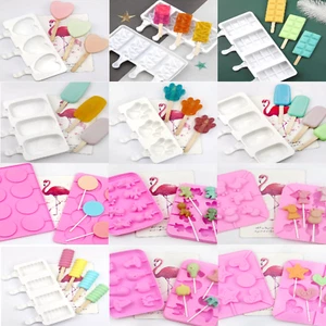 Ice Cream Mould Silicone Popsicle Lollipop Mold Frozen Dessert Maker Ice Lolly - Picture 1 of 61