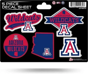 Arizona Wildcats 5 Piece Decal Sticker Sheet Laptop Phone Drinkware Notebook - Picture 1 of 1