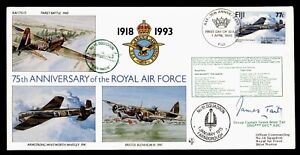 DR WHO 1993 FIJI FDC RAF ANIV FLIGHT GROUP CAPT SIGNED TO BRIZE NORTON g87962