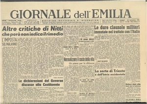 Giornale dell’Emilia 20 settembre 1946 Giornali della Repubblica - Picture 1 of 1