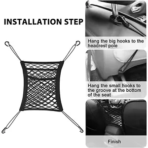 Layer Elastic Net Pocket Bag Between Car Seat Organizer Storage Mesh Holder USA - Picture 1 of 6