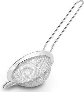 Stainless Steel Mini Sieve Strainer Fine Mesh Food Strainer w/ Handle for Flour - Picture 1 of 7