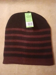 mens womens striped beanie hats - Picture 1 of 1