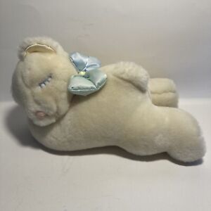 Eden Stuffed Plush Sleeping Bear Musical Baby Toy You Are My Sunshine  Satin Bow