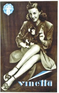 Original vintage poster VINETTA SWEDISH STOCKINGS TOY MONKEY 1945 - Imagen 1 de 1