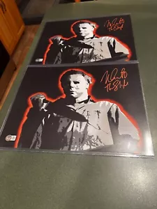 LOTE DE FOTOS 11x14 firmadas autografiadas por Nick Castle x2 halloween michael myers bas - Imagen 1 de 4