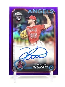 KOLTON INGRAM /250 RC ON CARD AUTO PURPLE REFRACTOR 2024 Topps Chrome Update - Picture 1 of 2