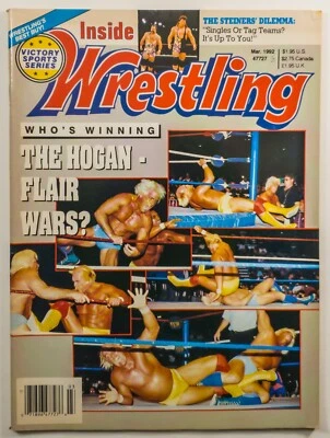 VICTORY SPORTS SERIES INSIDE WRESTLING MAGAZINE marzo de 1992 en muy buen estado Hulk Hogan/Flair Foto 1 de 4