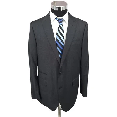 JF J. Ferrar Blazer Mens 44S Black Modern Fit Sports Coat Jacket 2 B Rayon Blend - Image 1 of 4