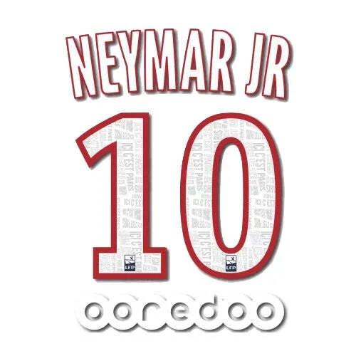 PSG 2019/20 Home Neymar JR #10 Youth Jersey Name Set - Photo 1/1