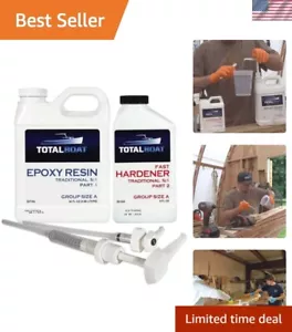 5:1 Epoxy Resin Kit Quart, Fast Hardener, Marine Grade Epoxy for Fiberglass a... - Picture 1 of 10