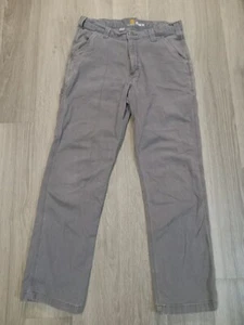 Carhartt Pants Mens 33x32 Gray Carpenter Workwear Loose Original Fit Relaxed M4 - Picture 1 of 5