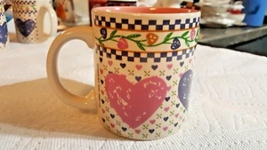 Vintage Hearts Delight Collection Kaffee Herzen Tasse Becher - Bild 1 von 5