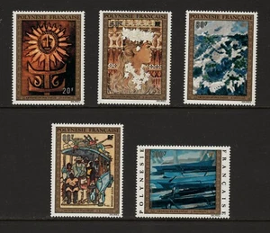 French Polynesia Stamps - 1973 - #C100-104 - MNH - CV $86.50 - Paintings - Picture 1 of 2