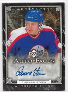06/07 UD ARTIFACTS AUTO-FACTS AUTOGRAPH Thomas Steen #AFTS