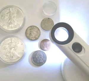 Read Hallmarks Perfectly Best 40X Magnifiers w/ LED Light Discover Markings - Picture 1 of 9