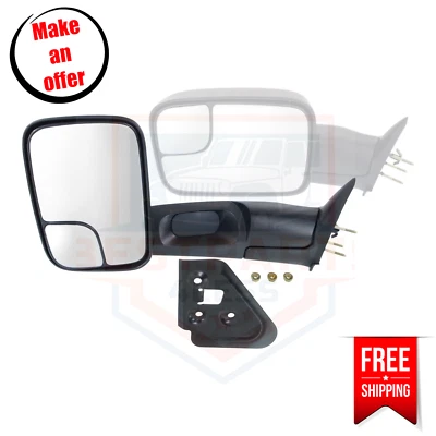 Kool Vue DG49L Left Towing Mirror for 94-02 Dodge Ram 2500 Base Old Body Style - Image 1 of 4