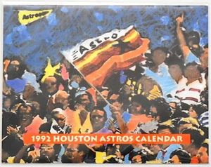 1992 Houston Astros Calender 11" x 8.5" New Old Stock - Picture 1 of 1