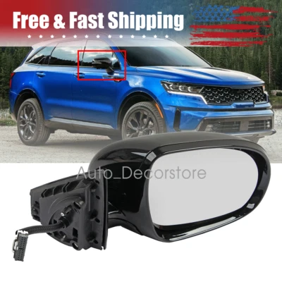 Espejo retrovisor lado derecho pasajero negro térmico 87620-C6080 para Kia Sorento 2016-2020 Foto 1 de 4