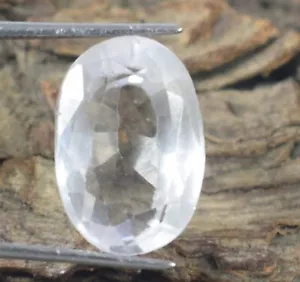 Weißer Montana Saphir 9 Kt/13 mm natürlich oval lose Edelstein zertifiziert B97924 - Bild 1 von 6