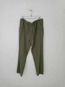 Jack & Jones Linen Blend Men's Tapered Fit Trousers Lichen Green Size XL NWOT F2 - Picture 1 of 9