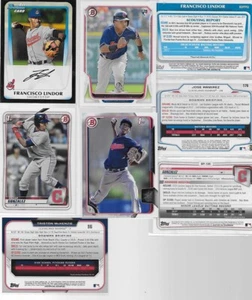 GUARDIAN INDIANS ROOKIE 4 CARD LOT GONZALEZ McKENZIE RAMIREZ LINDOR 1st BOWMAN - Picture 1 of 1
