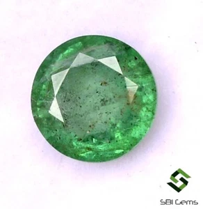1.14 Cts Certified Natural Emerald Round Cut 6.50 mm Calibrated Loose Gemstone - Picture 1 of 4