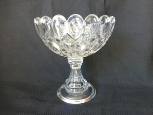 Antikes Bakewell Birnen & Co Feuerstein Glas Victoria Muster großes Kompott - Bild 1 von 8