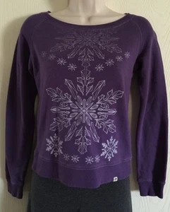 Rare HTF Arbor Collective Sweatshirt XS Purple Long Sleeve Silver Snowflake - Picture 1 of 12