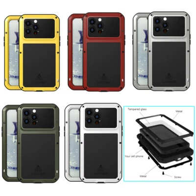 LOVE MEI 防水保护壳 重型金属大猩猩玻璃保护套 适用于小米 13 — 第 1/4 张图片