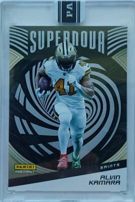 Alvin Kamara NEW ORLEANS SAINTS 2021 PANINI INSTANT SUPERNOVA BLACK 1/1 #S16 - Image 1 of 3