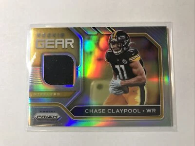 2020 Prizm #25 Chase Claypool Jersey Silver Refractor Rookie Gear RC Steelers - Image 1 of 3