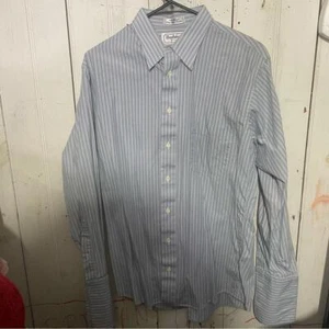 Burberry button down shirt mens size 15.5 blue white - Picture 1 of 3