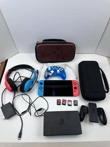 Nintendo Switch with Neon Blue and Neon Red Joy-Con Bundle - Picture 1 of 13