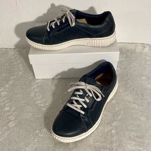 Tenis Clarks Caroline Ella de cuero perforado azul marino para mujer talla 9,5 M” - Imagen 1 de 9
